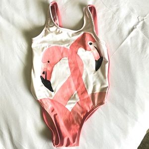 Old Navy 4T Toddler Flamingo One-Piece Swimsuit